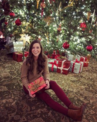Holiday Look - Red Pants and Camel Sweaters