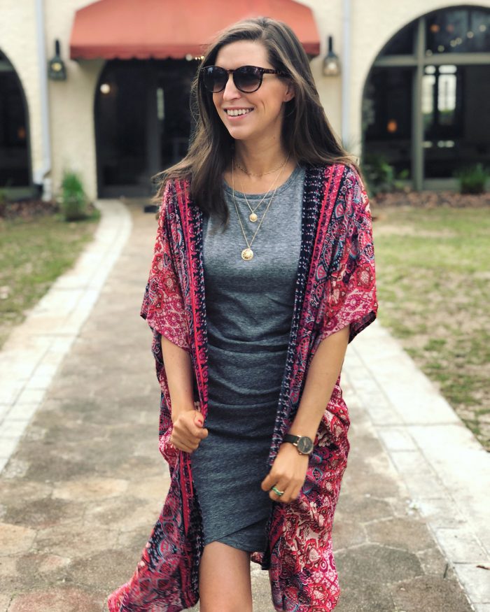 Tobi Fernanda Layered Choker & Leith Rushed Bodycon Dress from Nordstrom | Blue Mountain Belle