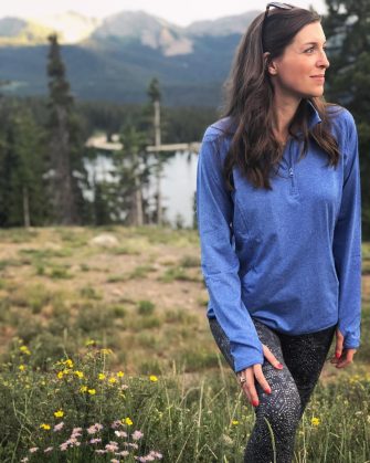 prAna leggings and amazon long sleeve pullover
