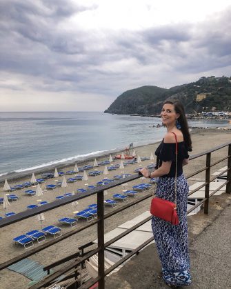 Blue Palazzo Pants in Levento, Italy | Blue Mountain Belle