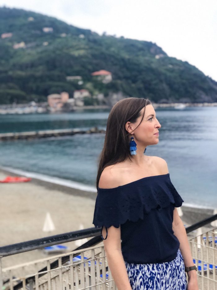 Blue Palazzo Pants in Levento, Italy | Blue Mountain Belle