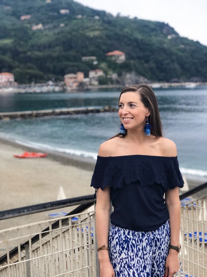 Blue Palazzo Pants in Levento, Italy | Blue Mountain Belle