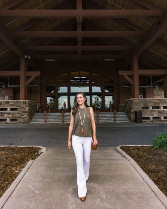 Green Top with White Flares | Blue Mountain Belle